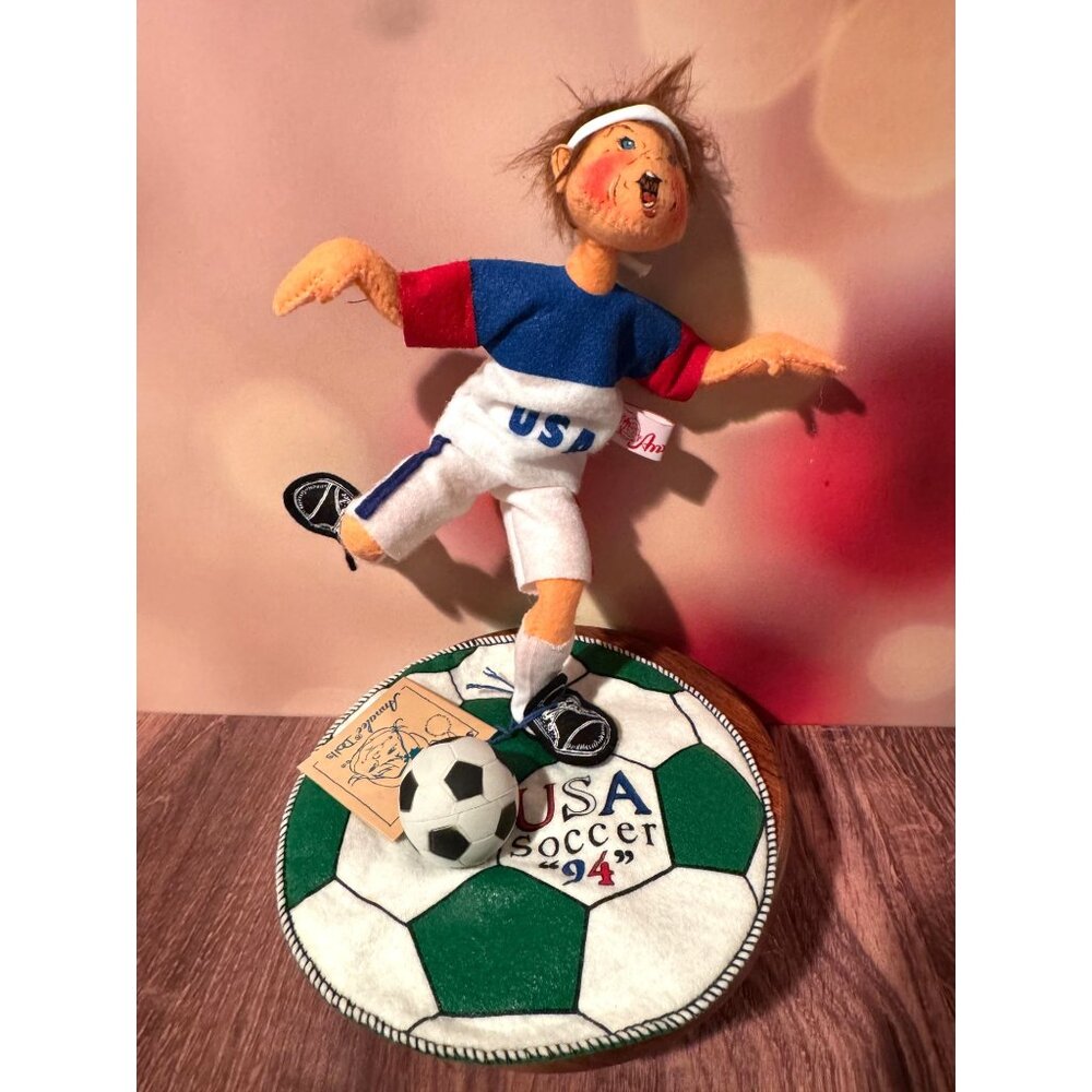 ⚽️‎ Annalee Vintage 1994 USA Soccer Doll #9950 – Mobilitee with Original Tag ⚽️